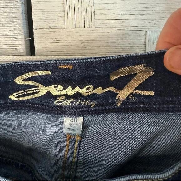 Seven7 womens denim blue jeans ankle stretch casual streetwear pockets plus size - Picture 5 of 9